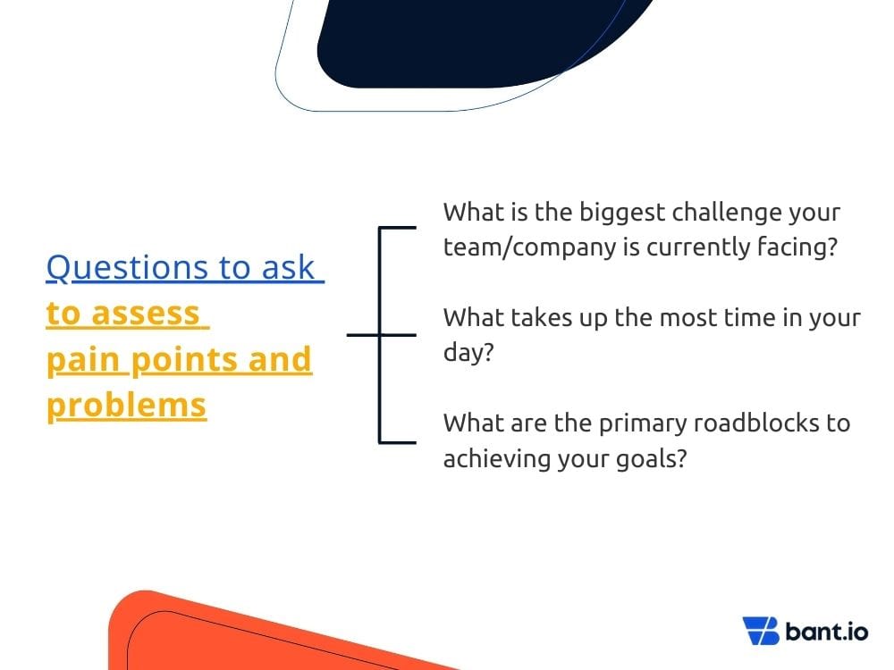 Questions to assess pain points